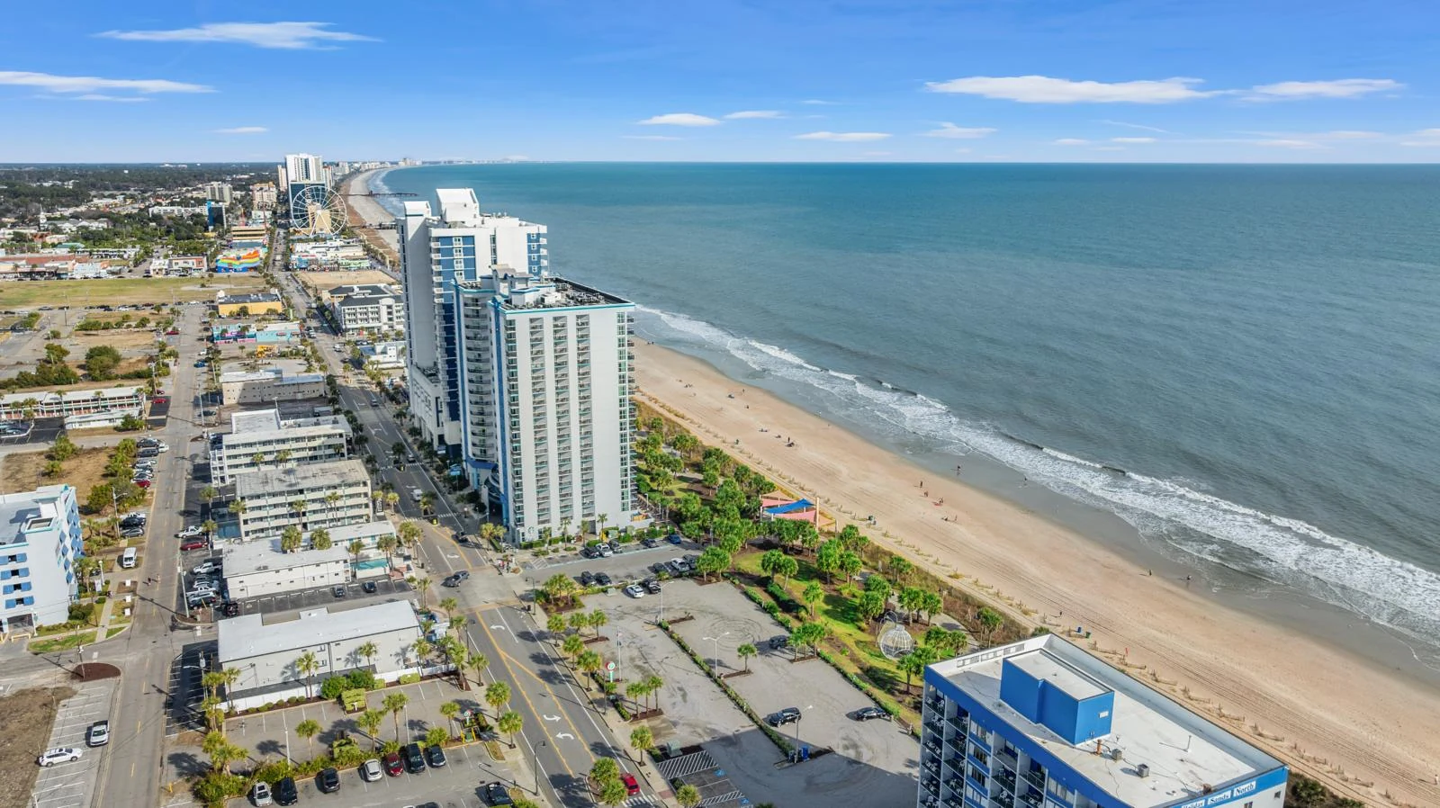 Myrtle Beach shoreline and Atlantic Ocean