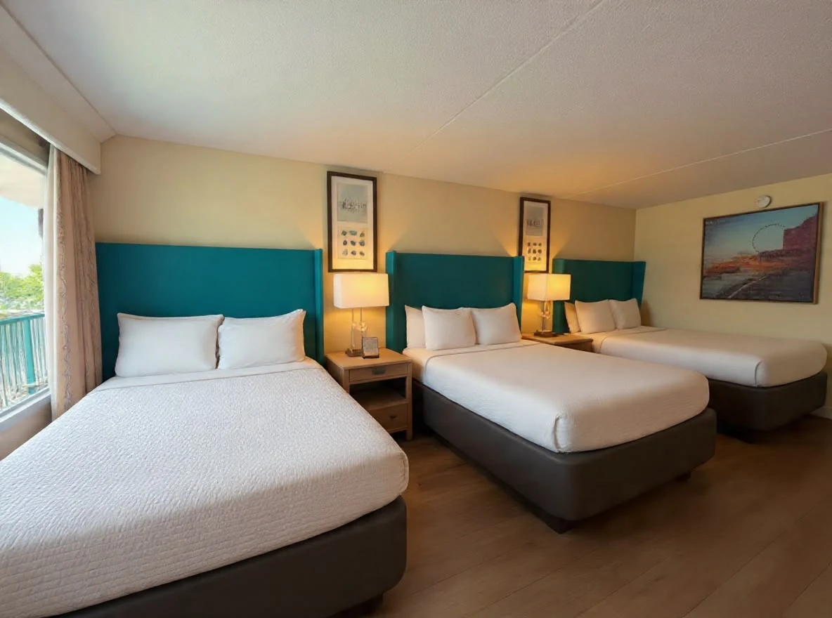 Three-bed room at Budget Inn by the Ocean